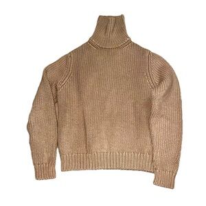 Marc Jacobs (Mainline) Tan Beige Cashmere/Wool Roll Neck Sweater. Made In Italy